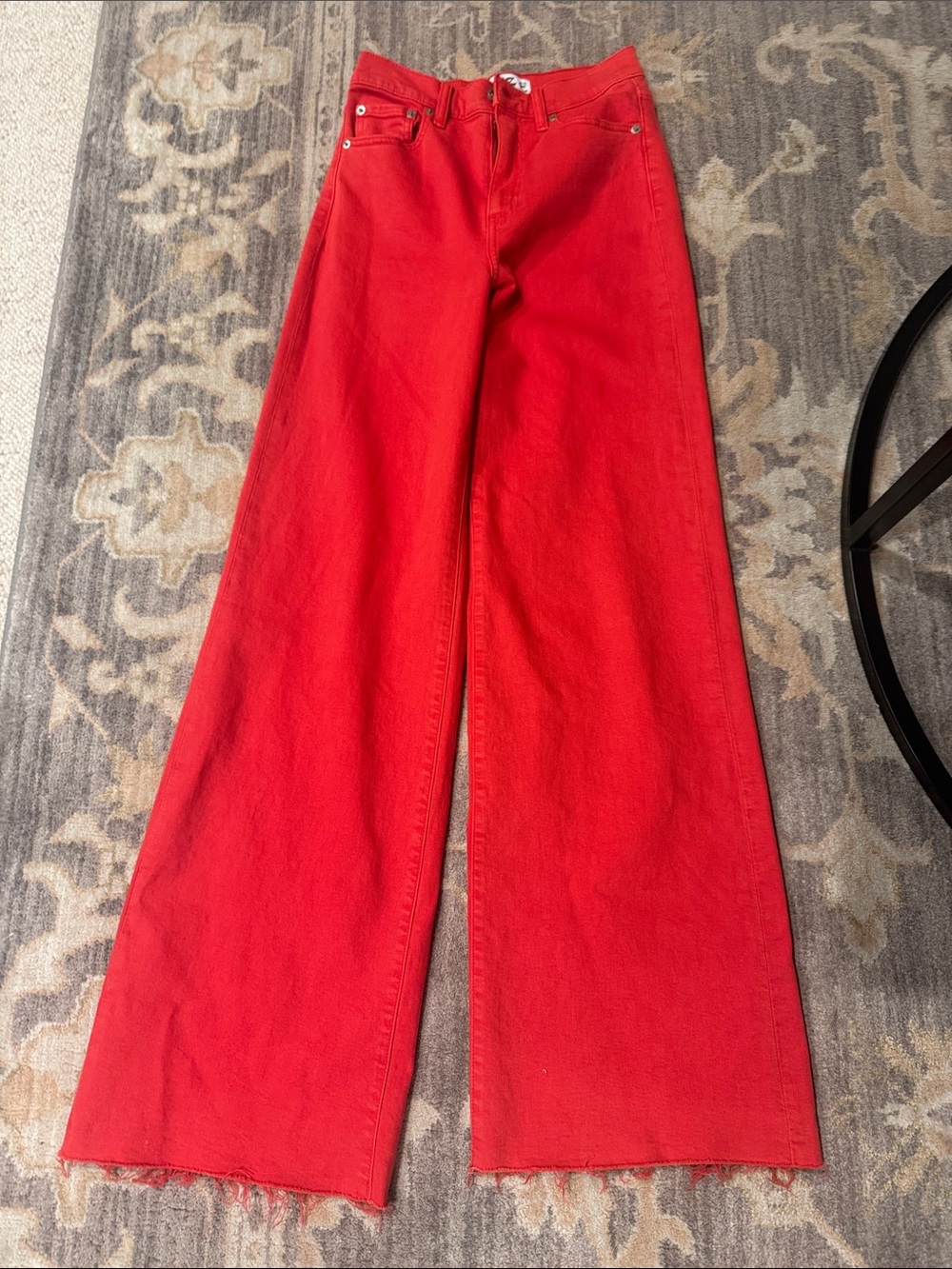 DAZE High-Waist Wide-Leg Women’s Jeans - Red.  Like New!